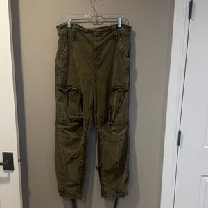 Free People Olive Cargo Pants